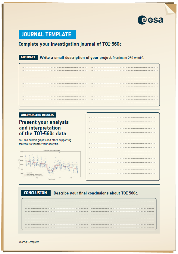 Žurnalo šablonas, kuriame nurodytos siūlomos antraštės "Anotacija", "Analizė ir rezultatai" ir "Išvados".